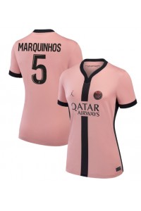 Paris Saint-Germain Marquinhos #5 Fotballdrakt Tredje Klær Dame 2024-25 Korte ermer